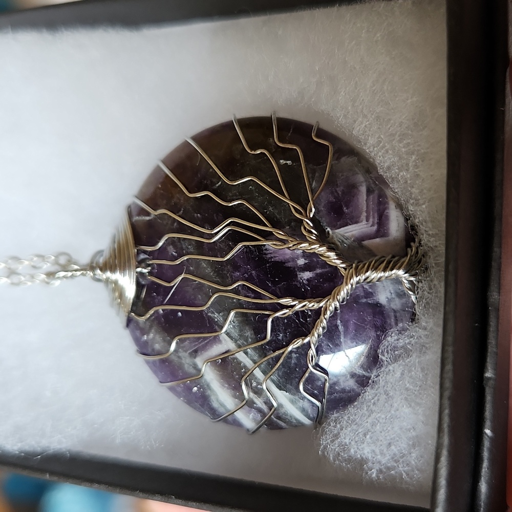 Amethyst Tree of Life Necklace Pendant